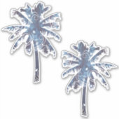 Bali Nights Batik Palm Trees Sticker (Voorkant)