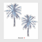 Bali Nights Batik Palm Trees Sticker (Vel)