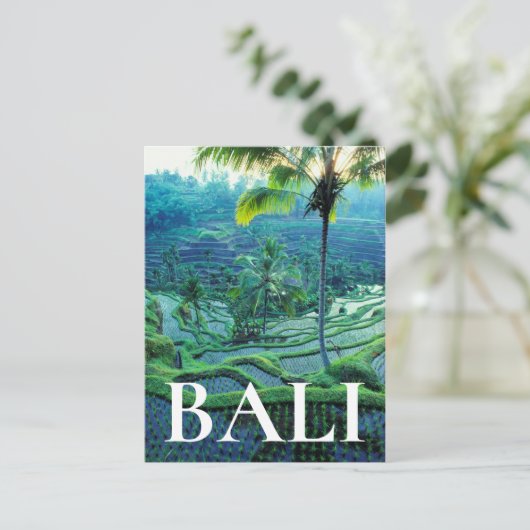 Bali | Overview of Rice Terraces Briefkaart (Staand voorkant)