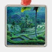 Bali | Overview of Rice Terraces Metalen Ornament (Voorkant)