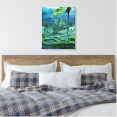 Bali | Overzicht van rijstterrassen Canvas Afdruk (Insitu (Slaapkamer))