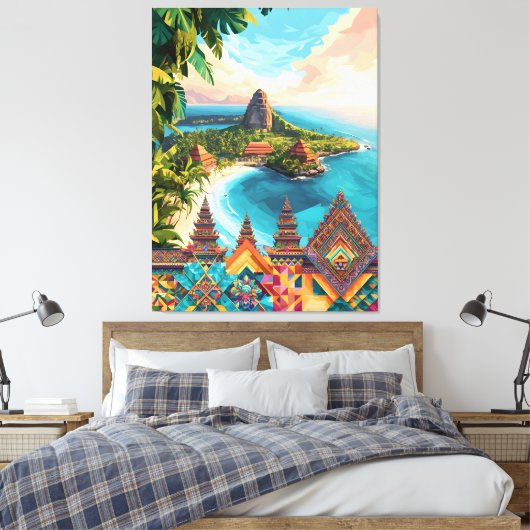 Bali Paradise Canvas Afdruk (Insitu (Slaapkamer))