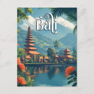 Bali Paradise: majestueuze berg Meru Briefkaart