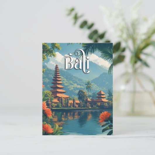 Bali Paradise: majestueuze berg Meru Briefkaart (Staand voorkant)