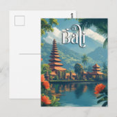 Bali Paradise: majestueuze berg Meru Briefkaart (Voorkant / Achterkant)