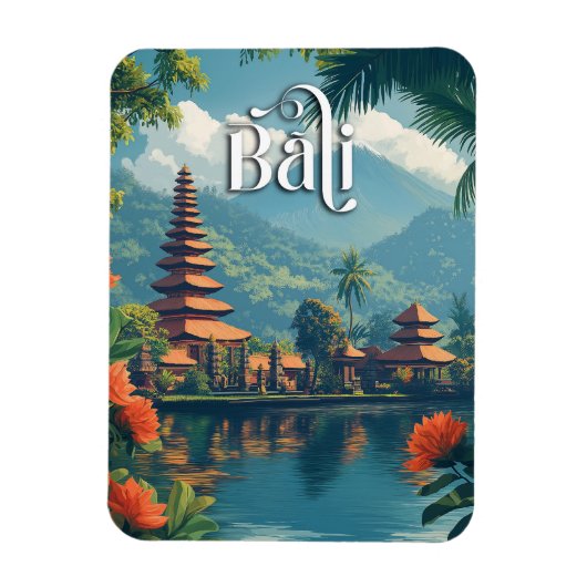 Bali Paradise: majestueuze berg Meru Magneet (Verticaal)