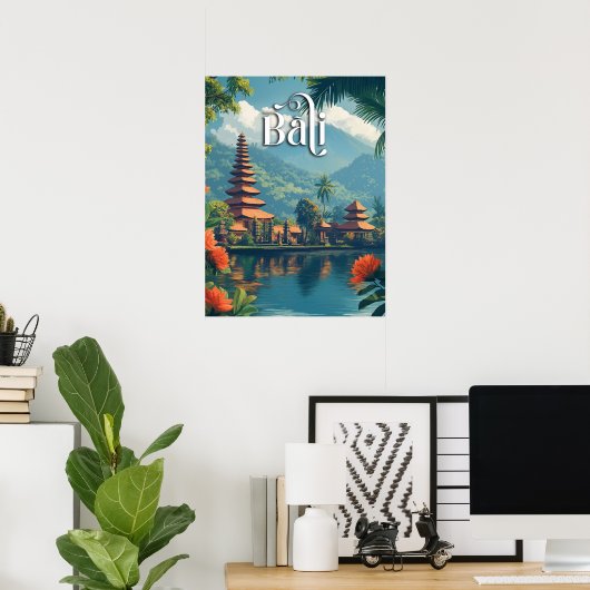 Bali Paradise: majestueuze berg Meru Poster (Thuiskantoor)