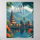 Bali Paradise: majestueuze berg Meru Poster (Voorkant)