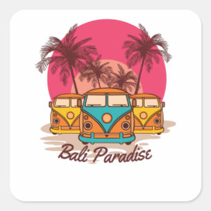 Bali Paradise Vierkante Sticker