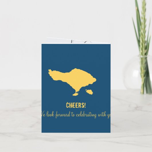 Bali Passport bruiloft uitnodiging (Achterkant)