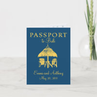 Bali Passport bruiloft uitnodiging