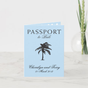 Bali Passport Wedding Save the Date Aankondiging