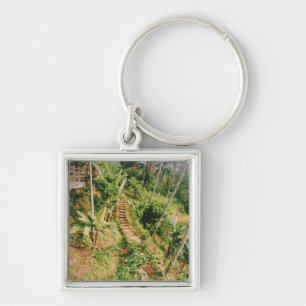 Bali regenwoud trap sleutelhanger