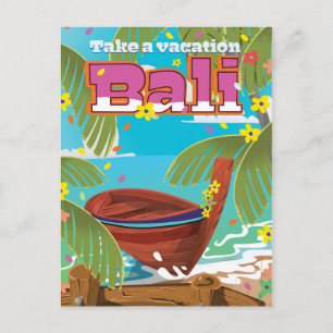Bali Reisposter. Briefkaart