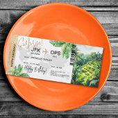 Bali Retreat Surprise Verjaardag Boarding Pass Kaart