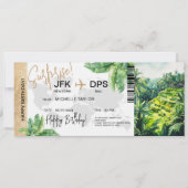 Bali Retreat Surprise Verjaardag Boarding Pass Kaart (Voorkant)