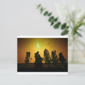 Bali-schaduwpoppen Briefkaart (Staand voorkant)