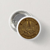 Bali Schildpad Pagode Munt Motief Ronde Button 3,2 Cm (Voorkant /achterkant)