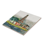 Bali Sjabloon Losse waterverf schilderij Tegeltje (Zijkant)