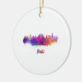 Bali skyline in watercolor keramisch ornament (Links)