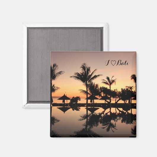 Bali Sonnenuntergang Magneet (Voorkant / Achterkant)