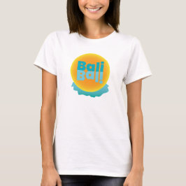 Bali, souvenir, zonsondergang, tropisch, vakantie, t-shirt