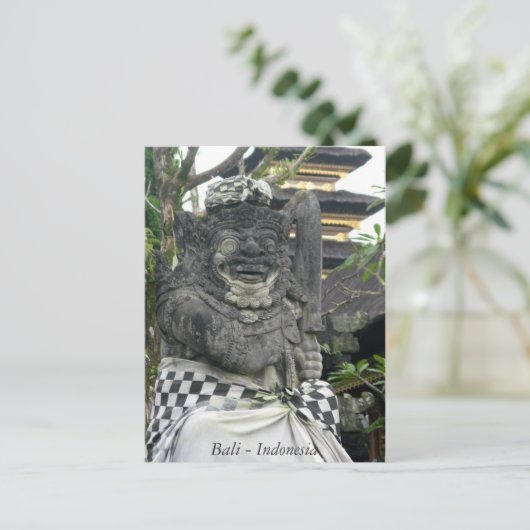 Bali Statue Indonesië Briefkaart (Staand voorkant)