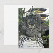Bali Statue Indonesië Briefkaart (Voorkant / Achterkant)