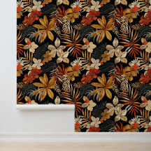 Bali stijl exotische bloemen bladeren luxe donkere