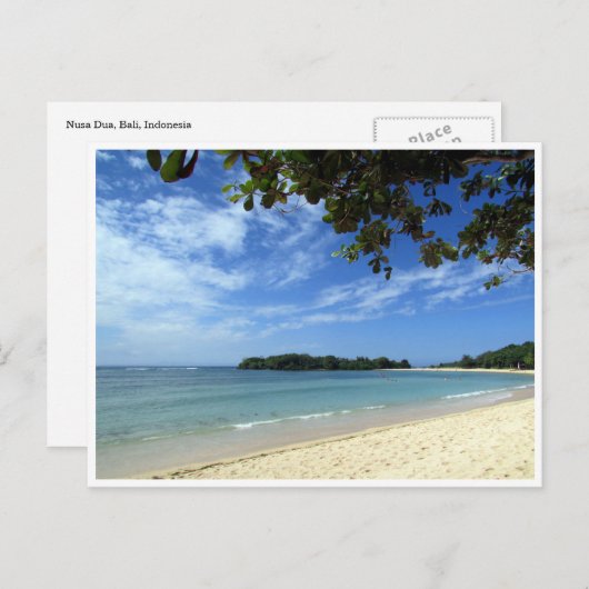 bali-strand briefkaart (Voorkant / Achterkant)