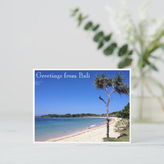 bali-strand briefkaart (Staand voorkant)