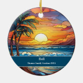 Bali strandvakantie keramisch ornament (Achterkant)