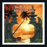 Bali Sunset Art Deco Vintage Travel Adverteren Poster<br><div class="desc">Reproductiefdruk van de originele reisposter die het toerisme naar Bali Indonesia promoot en die het verbluffende design van zonnebanken bevat, digitaal gerestaureerd naar goeddunken van de kunstenaar. Perfect voor uw huiswanddecor. Lijst het en dit zou een mooie retro-stijl kamerdecoratie maken in een bar, café, restaurant, thuistheater, kantoor of een hol....</div>
