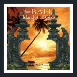 Bali Sunset Art Deco Vintage Travel Adverteren Poster<br><div class="desc">Reproductiefdruk van de originele reisposter die het toerisme naar Bali Indonesia promoot en die het verbluffende design van zonnebanken bevat, digitaal gerestaureerd naar goeddunken van de kunstenaar. Perfect voor uw huiswanddecor. Lijst het en dit zou een mooie retro-stijl kamerdecoratie maken in een bar, café, restaurant, thuistheater, kantoor of een hol....</div>
