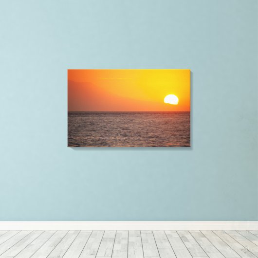 Bali Sunset at Nusa Penida – Canvas Art Print (Insitu (Houten vloer))