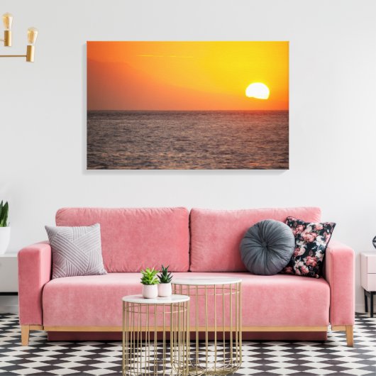 Bali Sunset at Nusa Penida – Canvas Art Print (Insitu (Woonkamer))