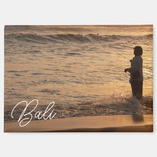 Bali Sunset Fisherman Fridge Magnet (Voorkant)