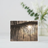 Bali Sunset Palm Leaf – Travel Postcard Briefkaart (Staand voorkant)
