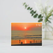 bali sunset seminyak briefkaart (Staand voorkant)