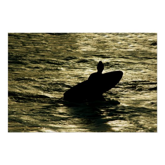 Bali Surf Gouden Uur Strand Poster (Voorkant)