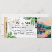 Bali Surprise Birthday Boarding Pass-ticket Kaart (Voorkant)