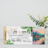 Bali Surprise Birthday Boarding Pass-ticket Kaart (Staand voorkant)