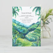 Bali Tegalalang Rijstterrassen Uitzicht Kaart (Staand voorkant)