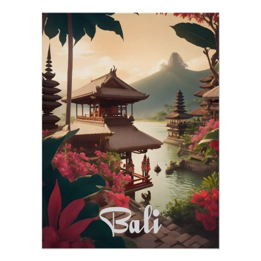 Bali Tempel Reisposter Perfect Poster (Voorkant)