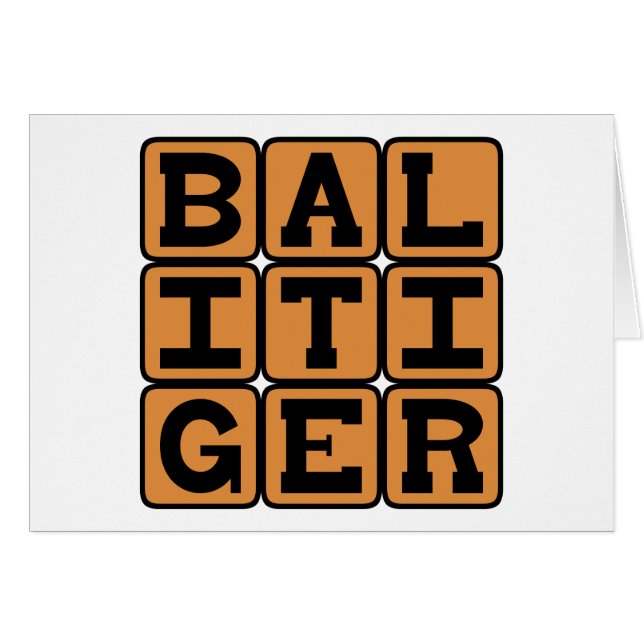 Bali Tijger, Woeste Kat (Voorkant Horizontaal)