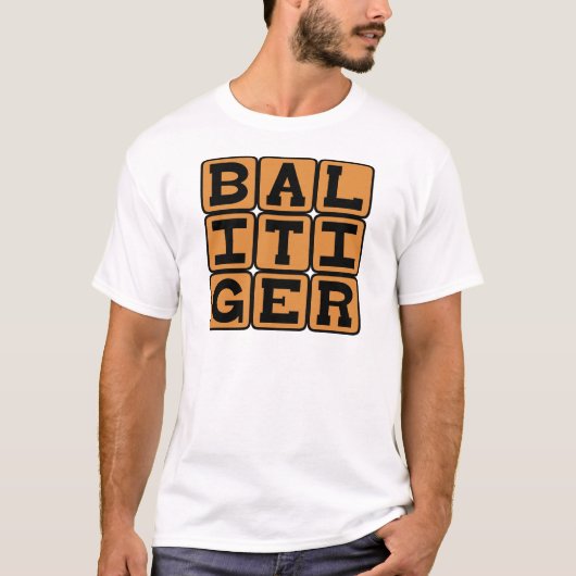 Bali Tijger, Woeste Kat T-shirt (Voorkant)