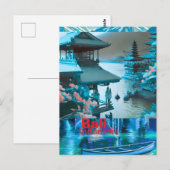 Bali Travel Postcard Art, Bali Skyline, Bali Indon Briefkaart (Voorkant / Achterkant)