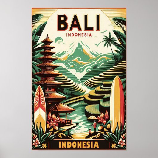  Bali Travel Poster (Voorkant)