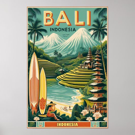  Bali Travel Poster (Voorkant)