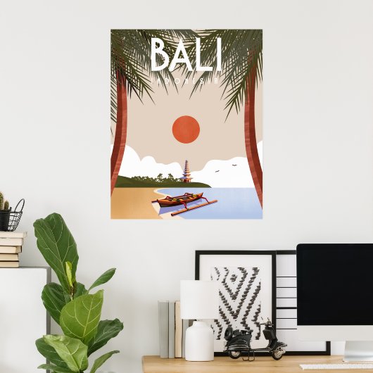 Bali travel poster (Thuiskantoor)